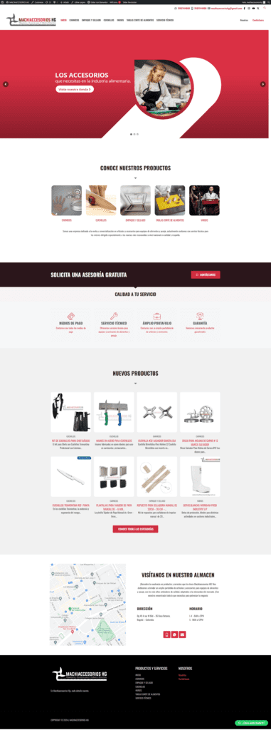 diseño web Maquinas